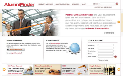 Alumni Finder Web Site Design